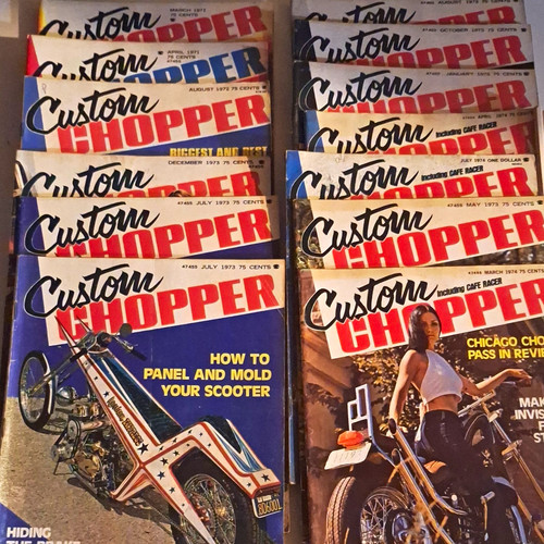 Custom Chopper Motorcycle Magazine Lot - Multiple Issues(13) (1971) To (1974)