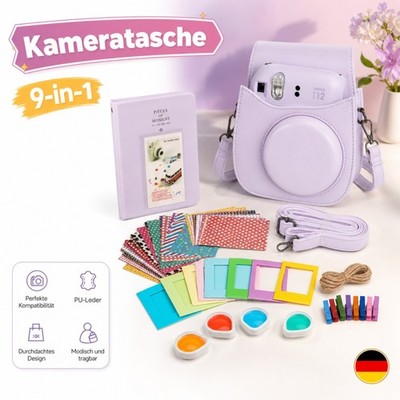 Kamera Fujifilm Instax Mini PU-Leder 9-in-1 magnetisch Mini Album Schultergurt