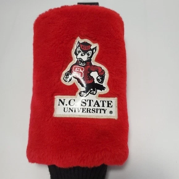 Vintage NC State Golf Club Head Cover w/ Interchangeable Number Plates - Image 2 of 4