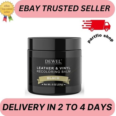 Leather Recoloring Balm, Black Leather Color Restorer for Scratched and Faded, L