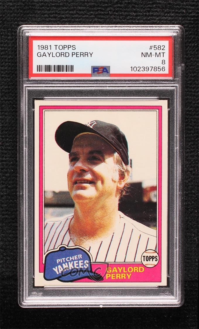 1981 Topps Gaylord Perry #582 PSA 8 HOF 07qw