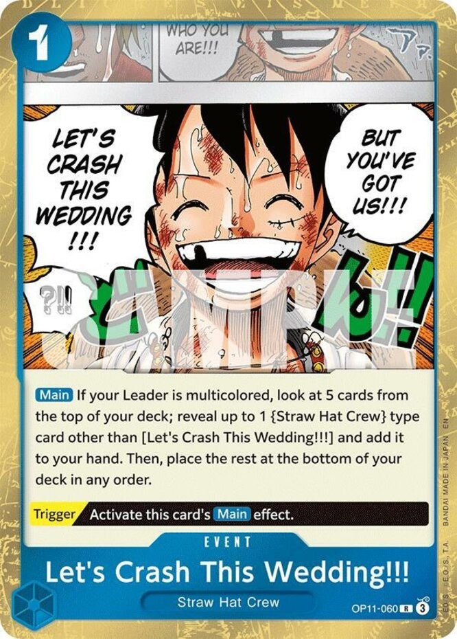 NM-Mint, English One Piece Let's Crash This Wedding