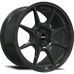 16x7.5 Konig 102B Lockout Gloss Black Wheels 5x4.5 (40mm) Set of 4