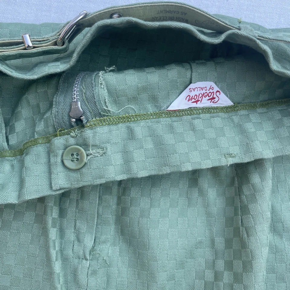 Saia de joelho lápis com cinto vintage verde sálvia Stockton de Dallas tamanho P/M Rockabilly - Imagem 4 de 4