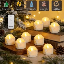 12PCS Flickering Flameless LED Tea Lights Votive Candles Lamp w/ Remote Control
