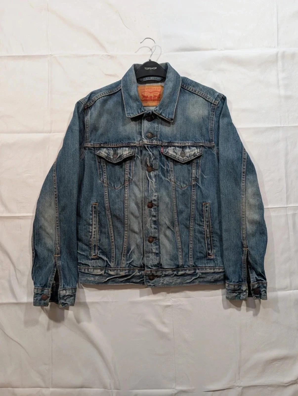 Levi’s Denim Trucker Jacket Blue Small S 72334 Button Up Classic Levi Strauss