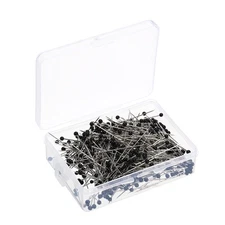 500Pack Pearlized Sewing Pins Ball Glass Head Needle Straight Quilting Pin Black