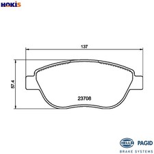 BRAKE PAD SET DISC BRAKE 8DB 355 011-331 FOR PEUGEOT 207/SW 307/CC FIAT 1.6L 307