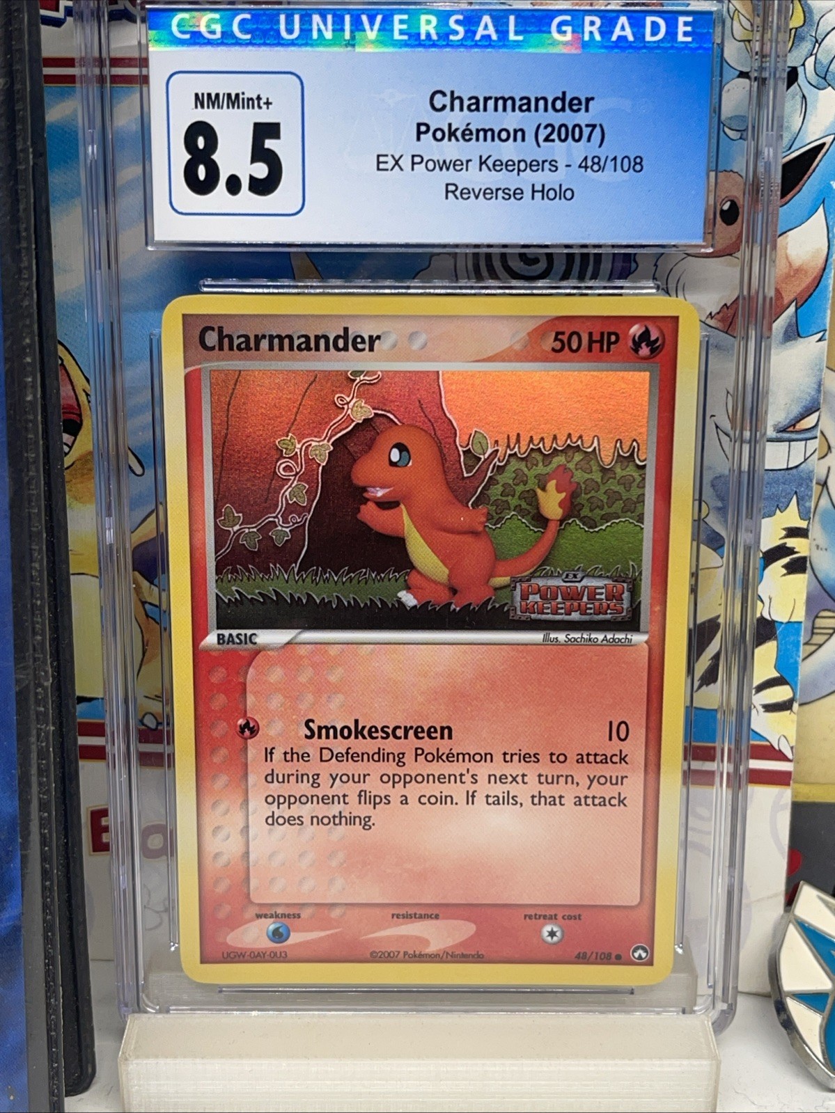 Pokemon Charmander 48/108 Rev. Foil - EX Power Keepers Stamped CGC 8.5