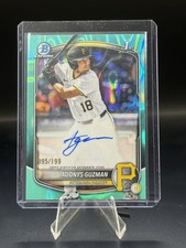 ADONYS GUZMAN 2025 BOWMAN CHROME DRAFT 1ST AQUA LAVA AUTO /199 Pirates