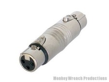 Neutrik NA3FF 3-Pin XLR Female to 3-Pin XLR Female Gender Adapter
