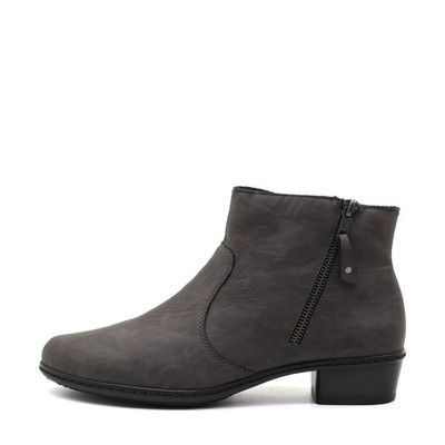 Rieker Damen Y3443 Stiefeletten Grau Kunstleder Sohle Antistress EU 40