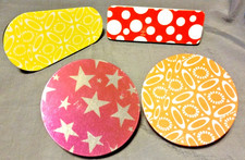 Vintage Handheld Spinner Noise Makers New Years Metal Set of 4 Made In USA B2