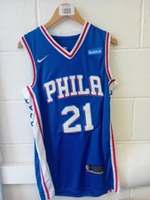Nike Philadelphia 76ers Blue Swingman Jersey Joel Embiid Size Large