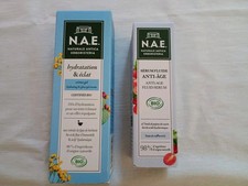 Lot: NAE BIO sérum fluide anti âge + N.A.E Hydratation & Éclat Crème Gel - Neufs