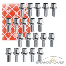 20x FEBI RADBOLZEN SCHRAUBEN M12 x 1,5 x 24 mm KUGELBUND SW17 50024748