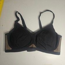 Honeylove Crossover Bra Black Wireless Mesh Panels Support Bra Women Size 1X