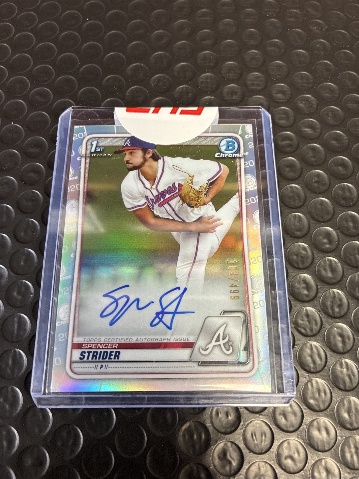 2020 Bowman Chrome Draft 1st Spencer Strider #CDA-SS Refractor AUTO /499