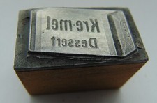 Printing Letterpress Printers Block Kremel Deserts 