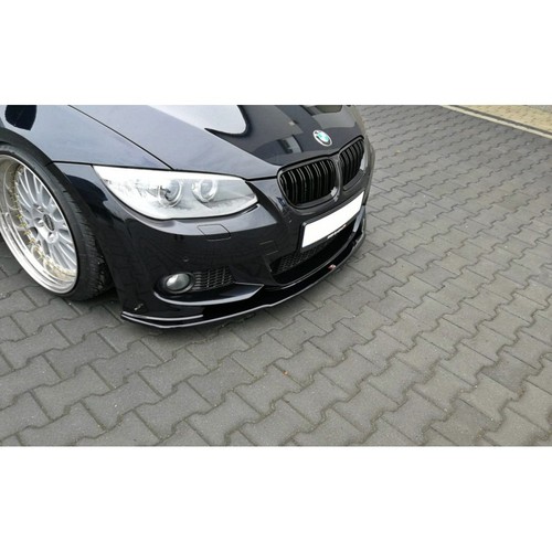 Diffusore Anteriore V1 Maxton Design Lucido Nero Abs per BMW 3 E92 MSPORT FL - Foto 1 di 4