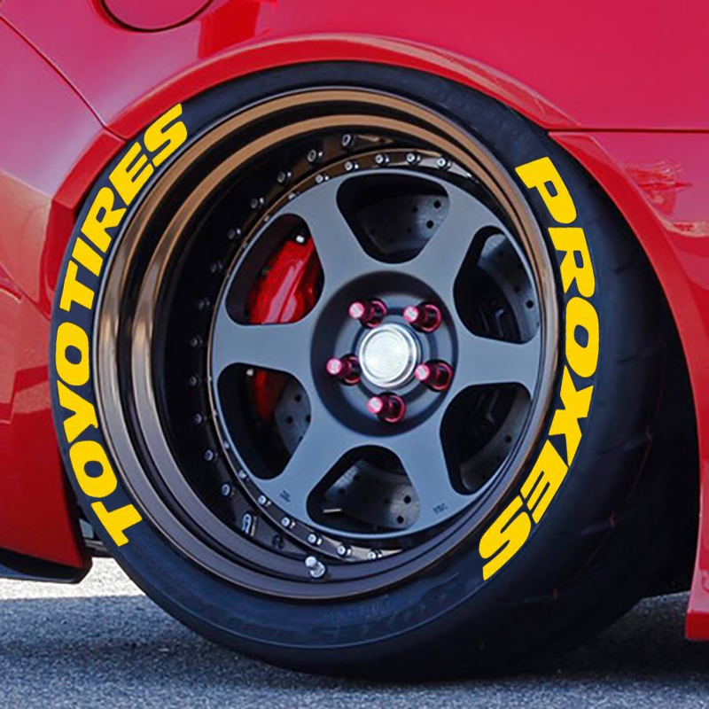 Permanent TOYO TIRES PROXES Tire Letters Sticker 1.38'' 15''-24