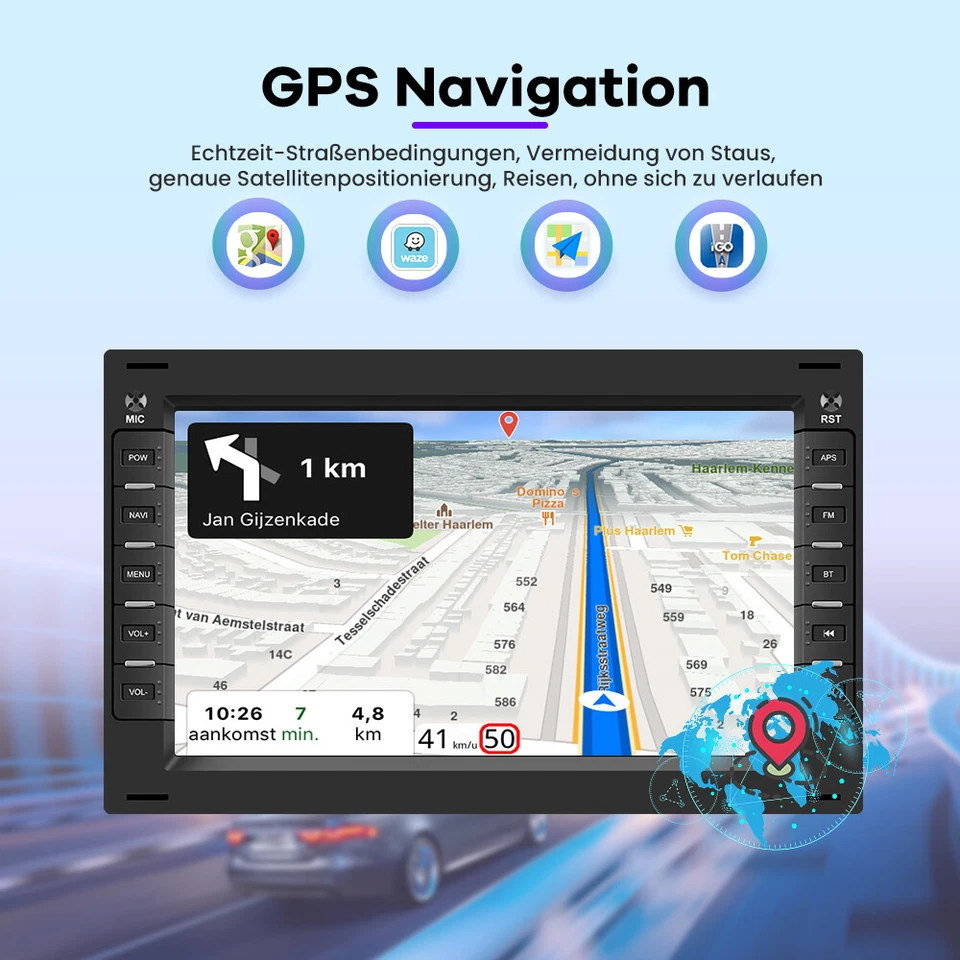 DAB+ CarPlay Android Autoradio Für VW Polo 9N Golf 4 Passat B5 T5 GPS Navi WIFI - Bild 4 von 4