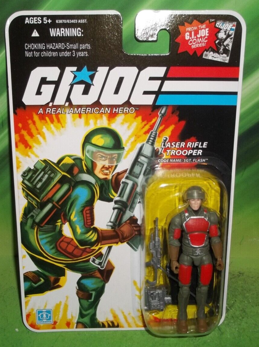 G I GI JOE 25TH ANNIVERSARY LASER RIFLE TROOPER FLASH FIGURE MOC