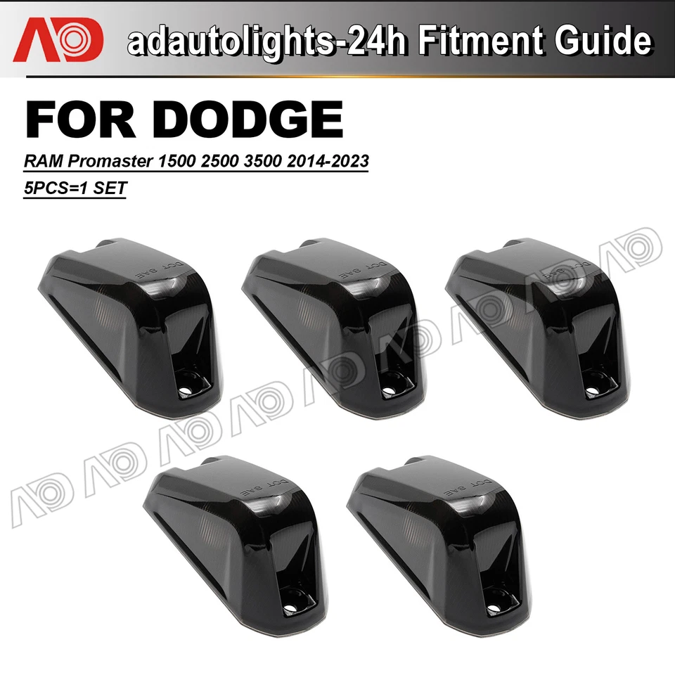 5PCS For 2014-2023 Ram ProMaster 1500 2500 3500 Cab Roof Running Lights Housing  - Imagem 2 de 4