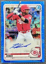 2020 BOWMAN CHROME BLUE REFRACTOR AUTO RECE HINDS 120/150