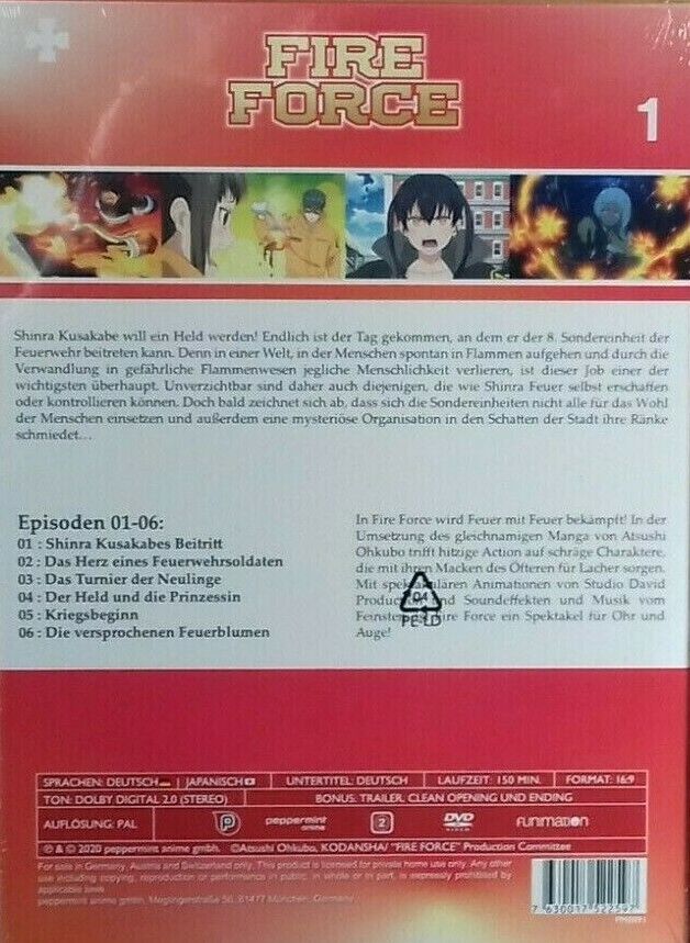 Auch! 1º volume DVD/BD de Fire Force vendeu 107 cópias