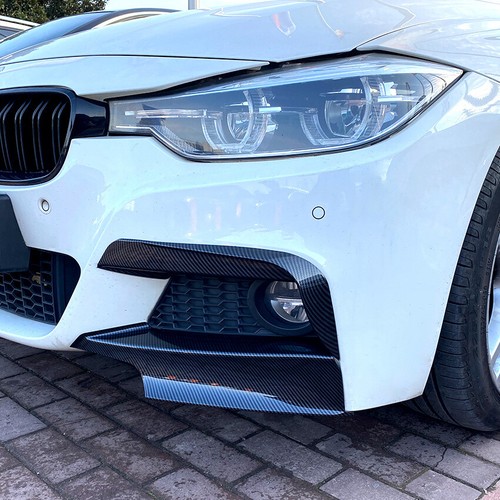 Carbon Fiber For BMW 2012~18 F30 F31 Front Bumper Upper Trim Air Vent Cover Fang - Picture 4 of 10