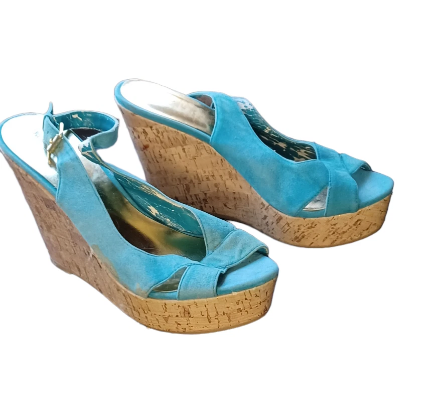 Turquoise wedge heels cheap