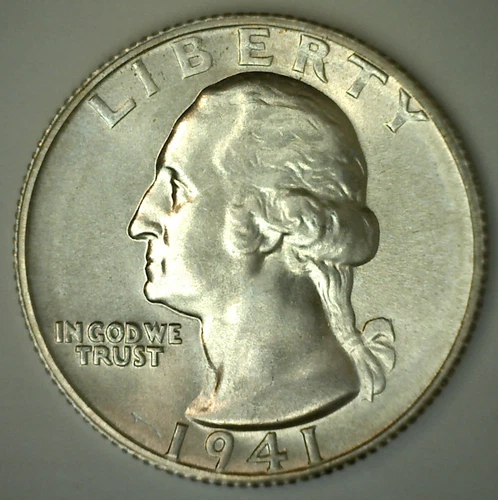 BU 1941 S Silver Washington Quarter 25c US Coin Uncirculated San Francisco Mint