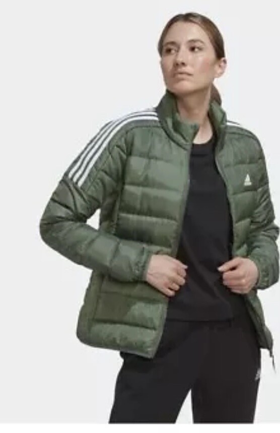 Adidas Essential Down Jacket Focus Olive Green Wo… - image 1
