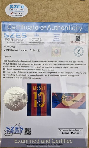 Lionel Messi autographed canvas Hand Signed FRAMED w/COA Free shipping worldwide - Picture 6 of 24