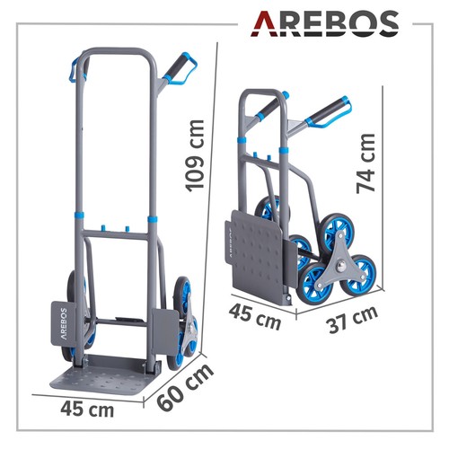 Treppenkarre Sackkarre Transportkarre 150kg klappbar Treppensteiger Stappelkarre - Bild 11 von 13