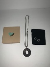 Womens Necklace Pendant With Matching Earings Post Earings