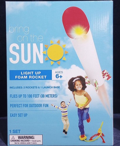 Light Up Foam Stomp Rocket Launcher Outdoor Toy Kids Fun Activity NEW - 第 1/4 張圖片