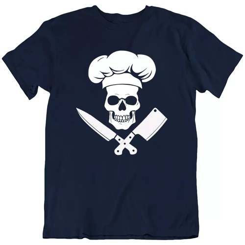 Chef Cooking, Skull Bones Head BBQ Grill Cool Funny Love T Shirt Tee Gift New - Picture 2 of 13