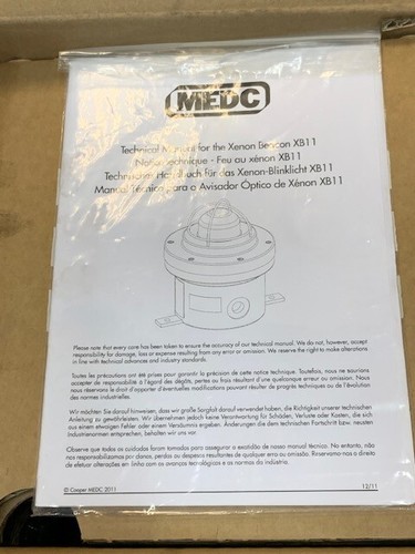 MEDC XB11 Xenon Explosionproof Beacon Strobe Light Blue 24VDC 0.32A New - Picture 11 of 12
