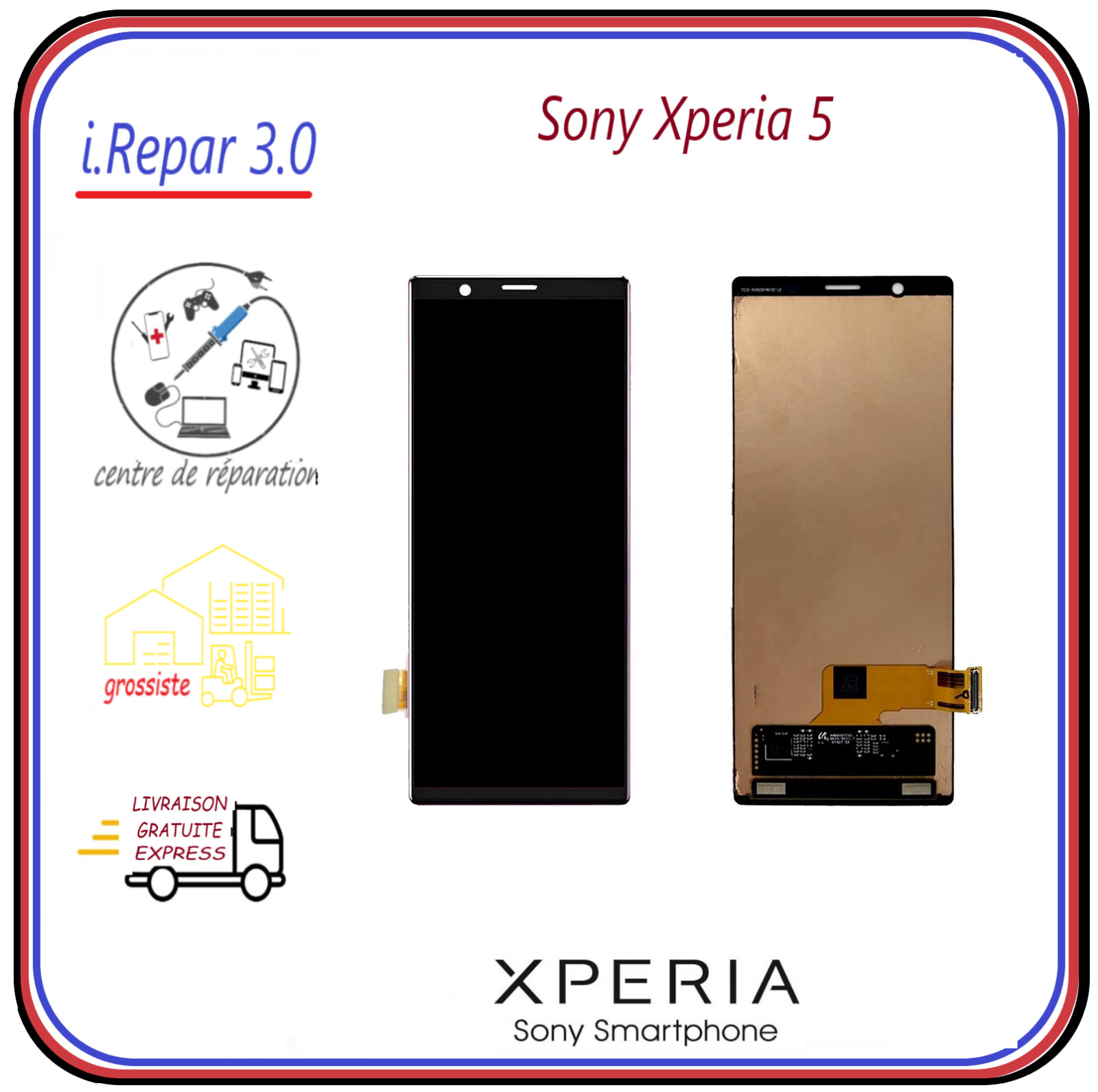 Écran OEM pour Sony Xperia 5 bloc complet de remplacement noir