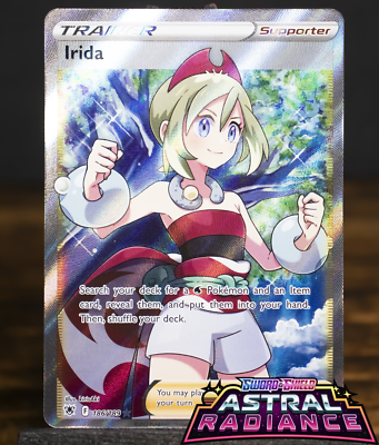Irida 186/189 Sword & Shield - Astral Radiance Pokmon TCG Holo Full Art NM  M | eBay