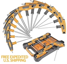 14 PC T-handle Allen Wrench Set Metric and Standard T Handle Gunsmith HEX KEYS