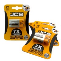 4 Batterie Alcaline Jcb 9V PP3 Lunga Durata Lunga Data 6LR61 MN1604 6F22 1604