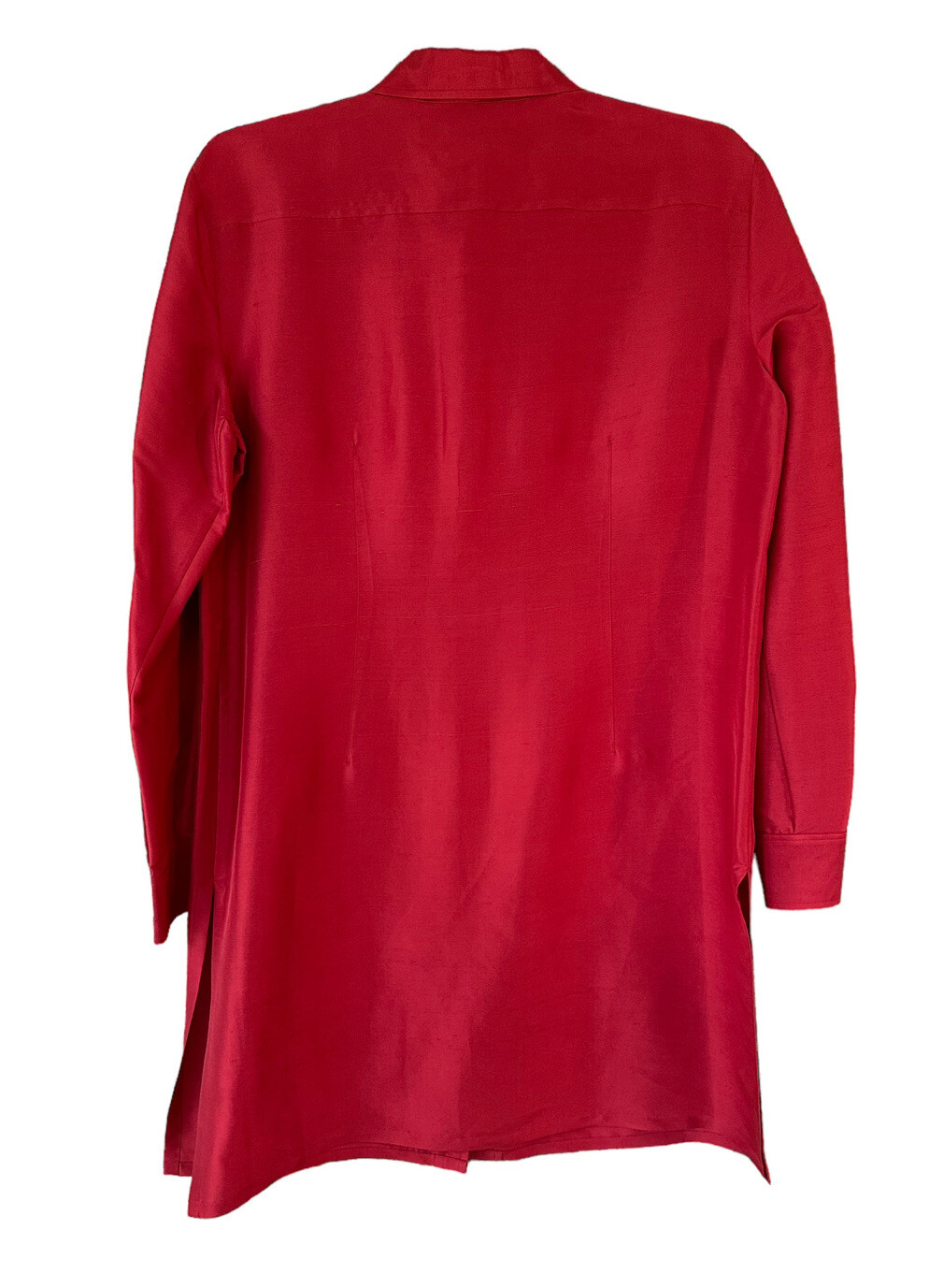 Allison Taylor Silk Button Down Red Burgundy Shir… - image 5