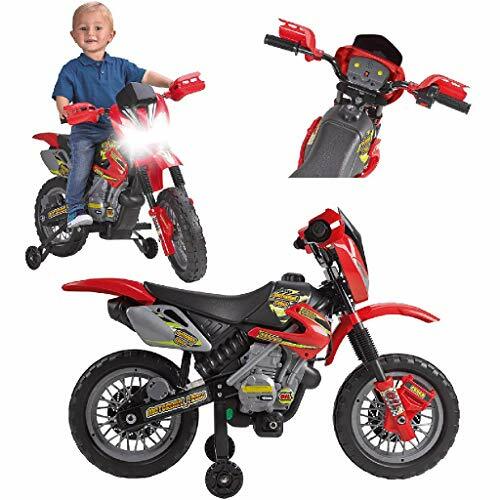 Moto électrique enfant 6V stable Motorbike 400F rouge pour apprendre sans tomber