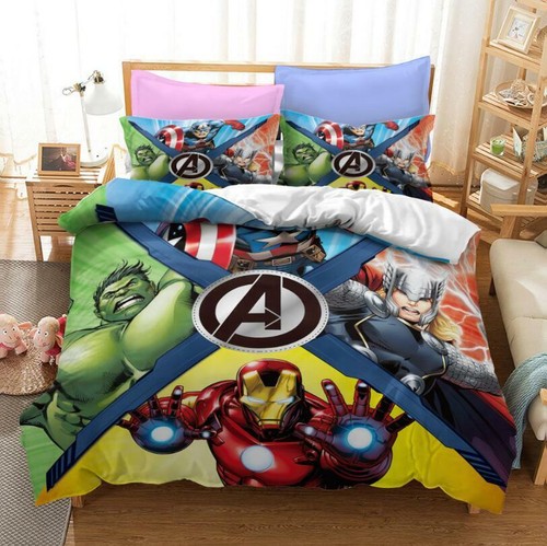 The Avengers Characters Quilt Doona Duvet Cover Set Single Double Queen Size Bed - Picture 22 of 42