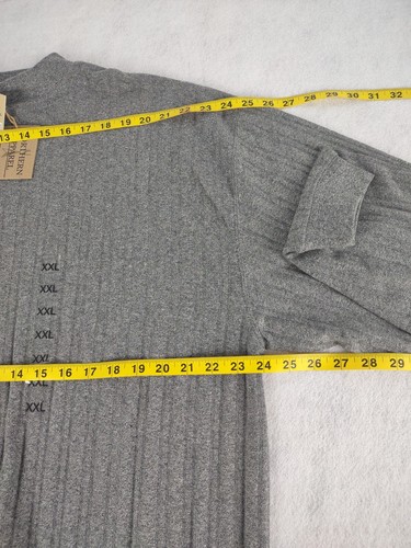 Maglione uomo Northern Apparel 100% cotone manica lunga grigio taglia XXL (nuovo con etichette) - Foto 7 di 9