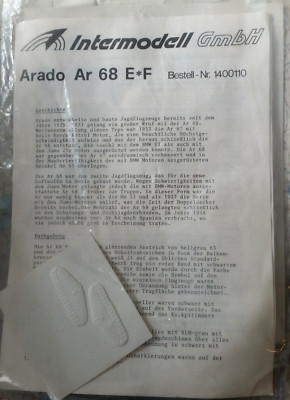 Arado Ar 68 E F Intermodell 1400110 1:72 vakuumgeformt rar selten