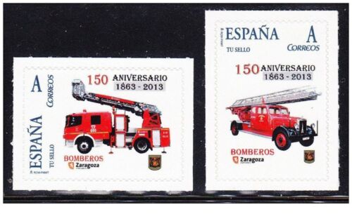 Spain 2014 - 150 Aniv. Zaragoza firefighters stamp set mnh** - Picture 1 of 1